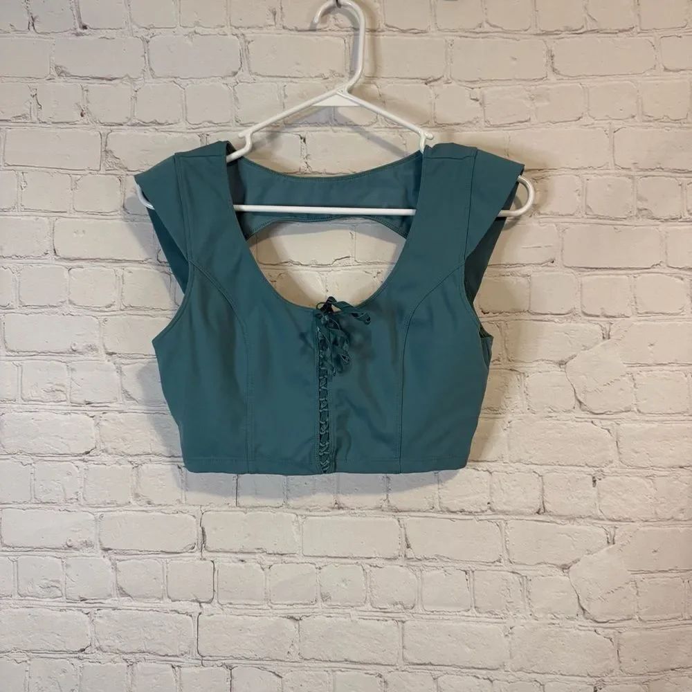 Free People Movement Sleeveless Crop Blouse with Cut Out